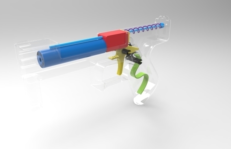 Пружину игрушечного пистолета жесткостью. Игрушечный вакуумный пистолет. SC 1.020 STL клапан для пистолета. Prop Gun. 3d Printed Prop Gun.