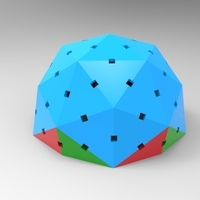 geodesic dome laser cut style - Thumbnail 2