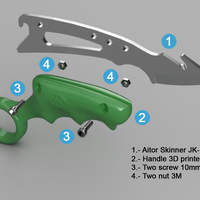  Knife handle for survival Aitor Skinner JK-II - Thumbnail 2