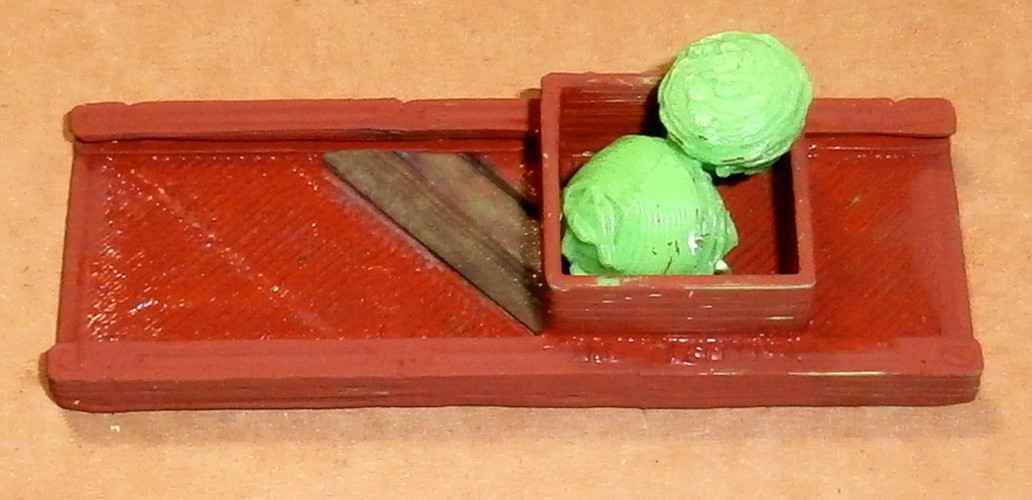 Wooden Slaw Cutter Cabbage Shredder Board (Fèr dai crauti) 3D Print 109573