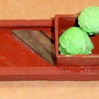 Small Wooden Slaw Cutter Cabbage Shredder Board (Fèr dai crauti) 3D Printing 109573