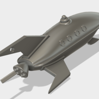Small Futurama Rocket Keychain 3D Printing 109707