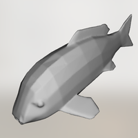 Small Low Poly Koi Fish 3D Printing 109710