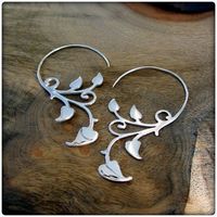 Small Earrings "Leafs" 3D Printing 109711