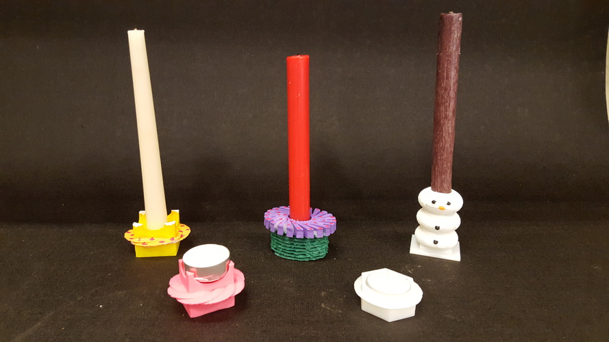 3D Candle Holders (5th grade lesson) 3D Print 109768