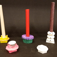 Small 3D Candle Holders (5th grade lesson) 3D Printing 109768