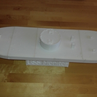 Small USS MONITOR R/C (1/82) 3D Printing 109931