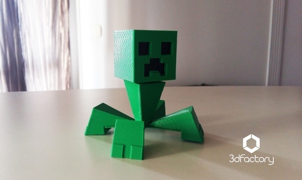 Minecraft Creeper - 3dPrintable - 3dFactory Brasil