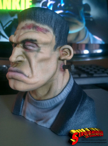 Frankie Figurine Bust Hollow 9cm Height 3D Print 110057