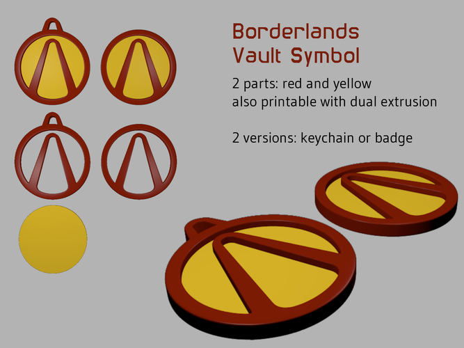 Borderlands Vault Symbol 3D Print 110191