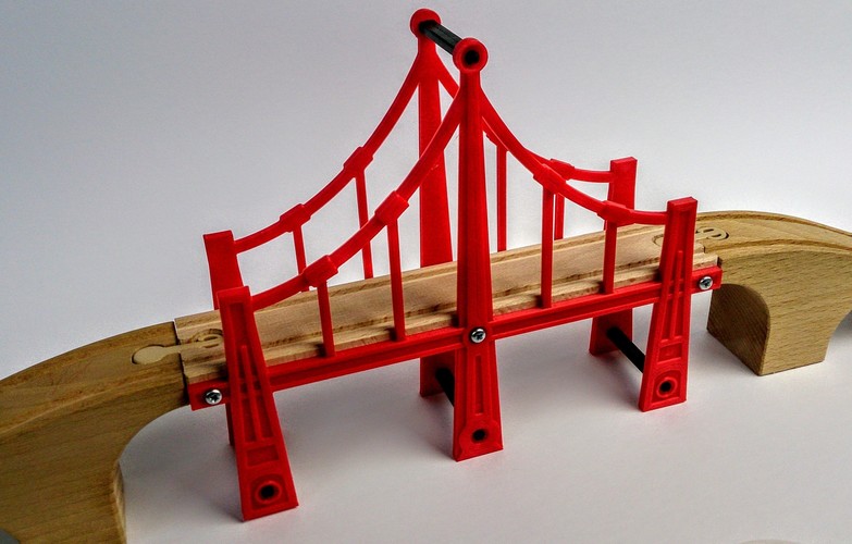 Bridge construction for wooden rails (IKEA) 3D Print 110286