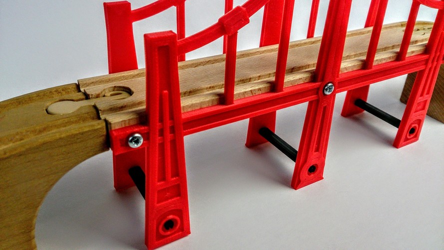 Bridge construction for wooden rails (IKEA) 3D Print 110287