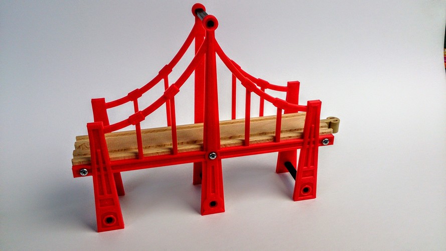 Bridge construction for wooden rails (IKEA)