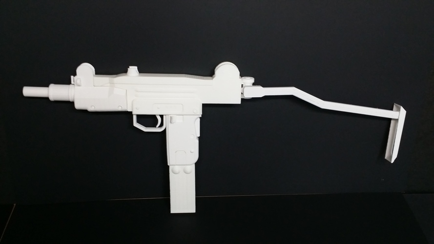Mini-Uzi submachine gun with shoulder stock opened. (Replica) 3D Print 110345