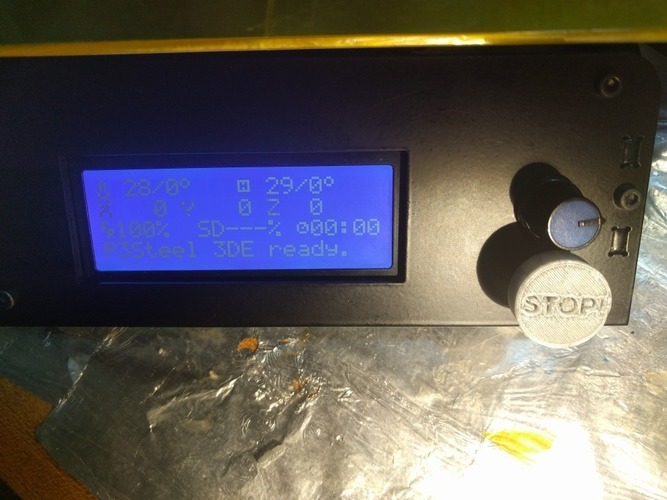 Stop button for Prussa i3 Steel