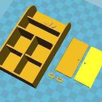 Miniature furniture shelf cabinet toy for sylvanian families - Thumbnail 2