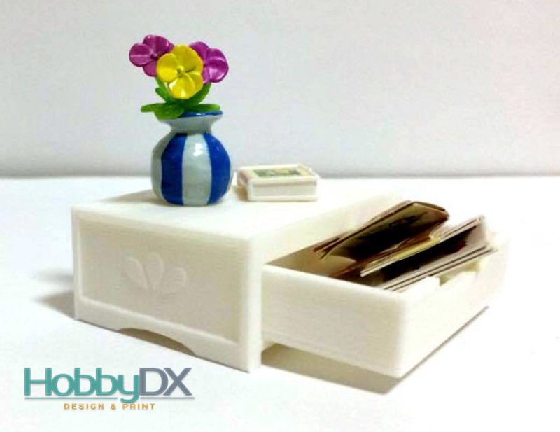Miniature furniture table drawer toy for sylvanian families