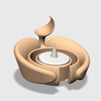 Small Real embrace - Candle holder 3D Printing 110535