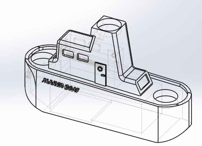 Maker Boat Candle Holder 3D Print 110617