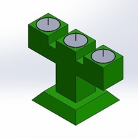 3 Candle Holder Te Light (Candelabro de 3 velas de te) - Thumbnail 4