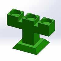 3 Candle Holder Te Light (Candelabro de 3 velas de te) - Thumbnail 5