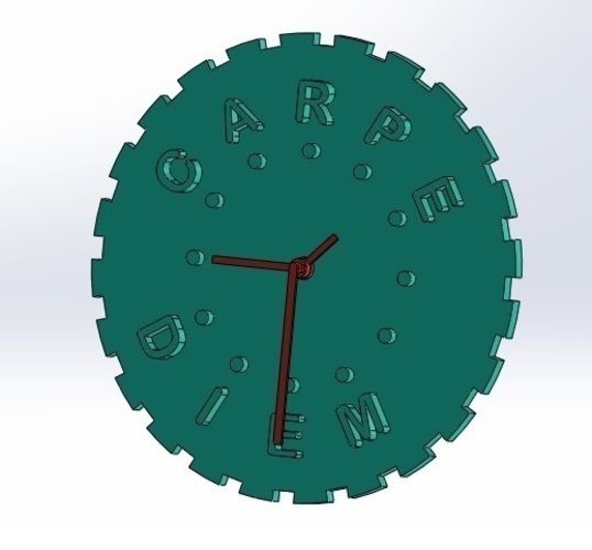 Carpe Diem Wall Clock (aprovecha el tiempo) 3D Print 110635
