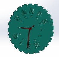 Small Carpe Diem Wall Clock (aprovecha el tiempo) 3D Printing 110635