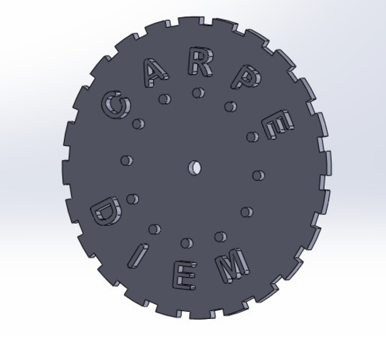 Carpe Diem Wall Clock (aprovecha el tiempo) 3D Print 110638