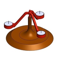 Small Pendulum Candle Holder (Porta velas de Péndulo para 3 velas de T 3D Printing 110640