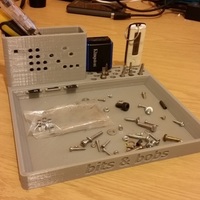 Small Desktop work tray for bits & bobs. 3D Printing 110676