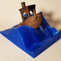 Small Wave stand for the #3DBenchy  3D Printing 111050