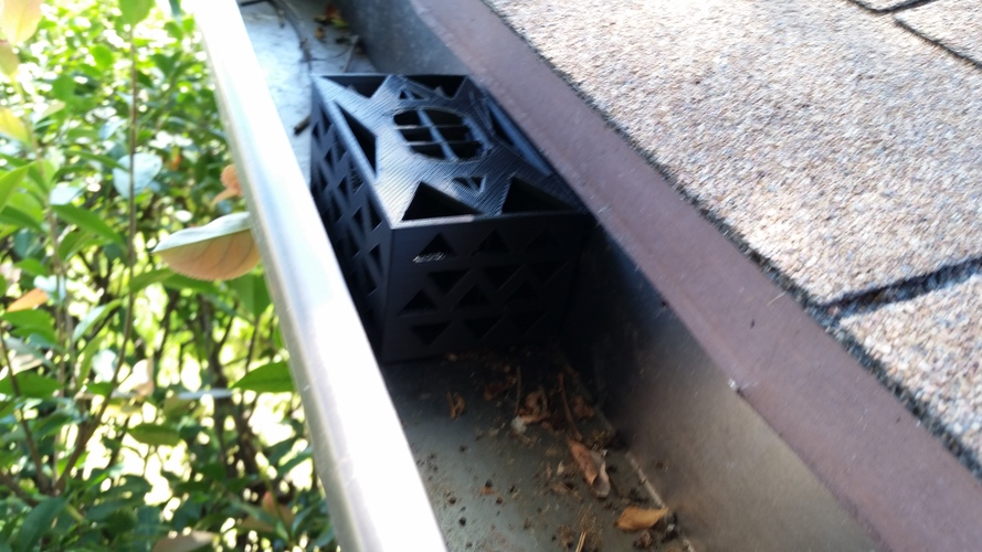 Gutter Downspout Filter 3D Print 111270