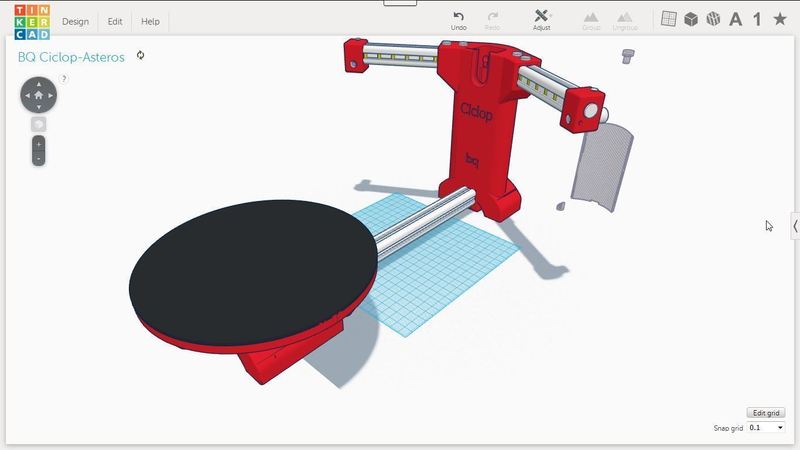 bq ciclop remix with T slot extrusion and LED lights