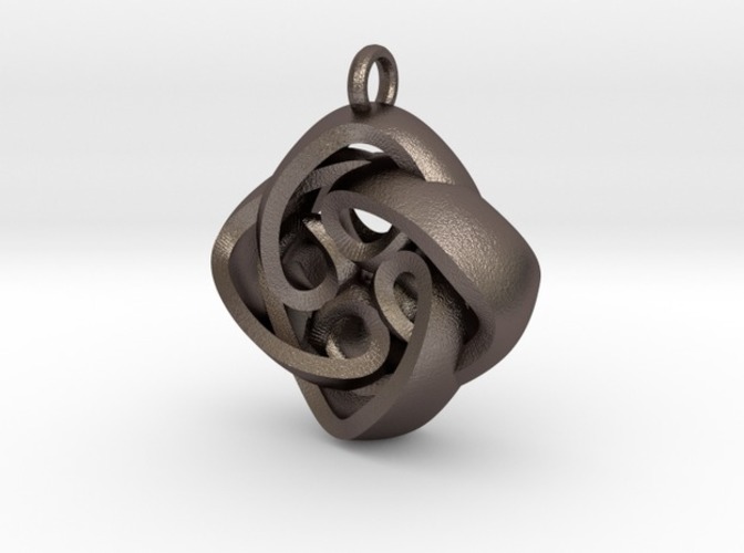Interlocking Celtic Necklace Pendant  3D Print 11149