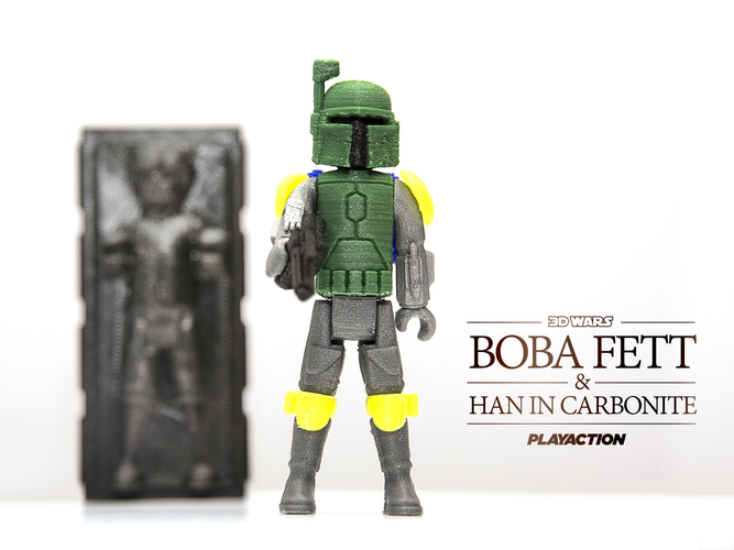 gentle giant boba fett with han solo in carbonite