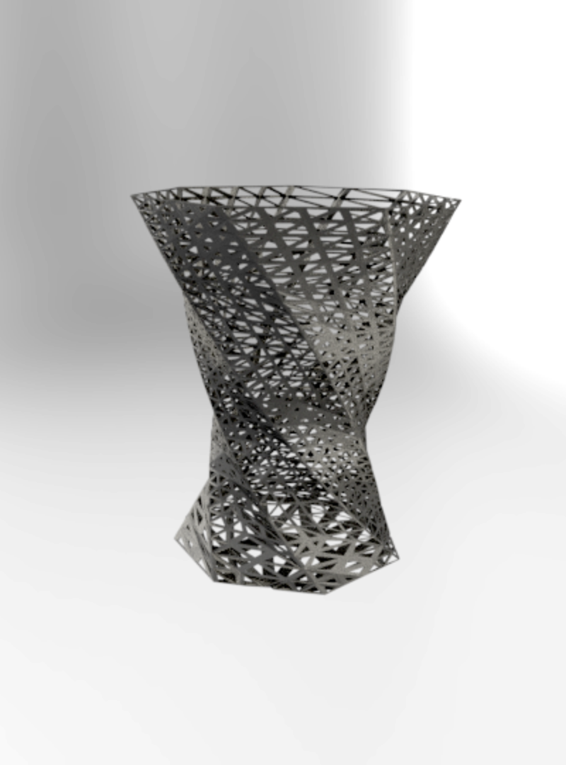 LIT sleek twisted vase