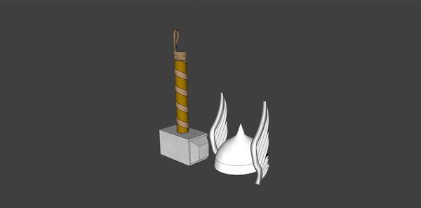 Thor's Hammer & Helmet