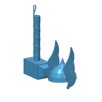 Thor's Hammer & Helmet - Thumbnail 2