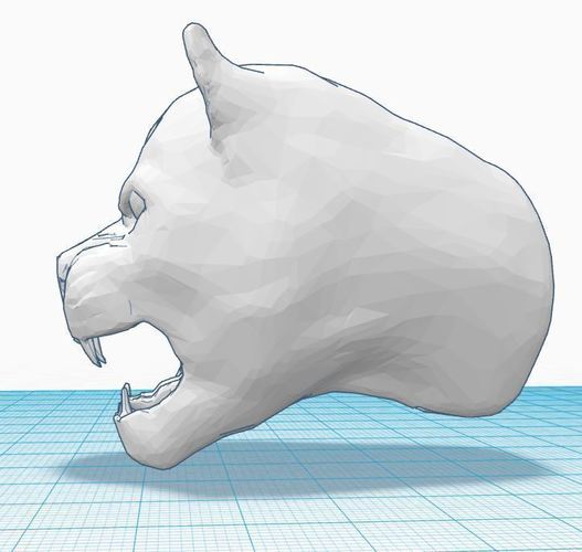 Cougar Head  3D Print 112081