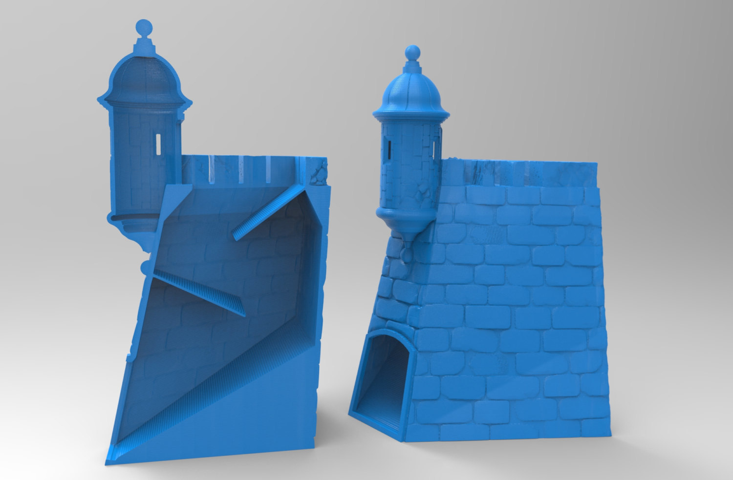 3D Revealed Cube Tower \u201cLa Garita del Castillo San Felipe del image relating to 3d Printable Dice Tower called 3D Posted Cube Tower \u201cLa Garita del Castillo San Felipe del