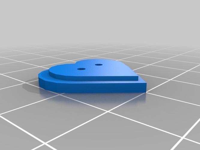 Heart Button 3D Print 112108