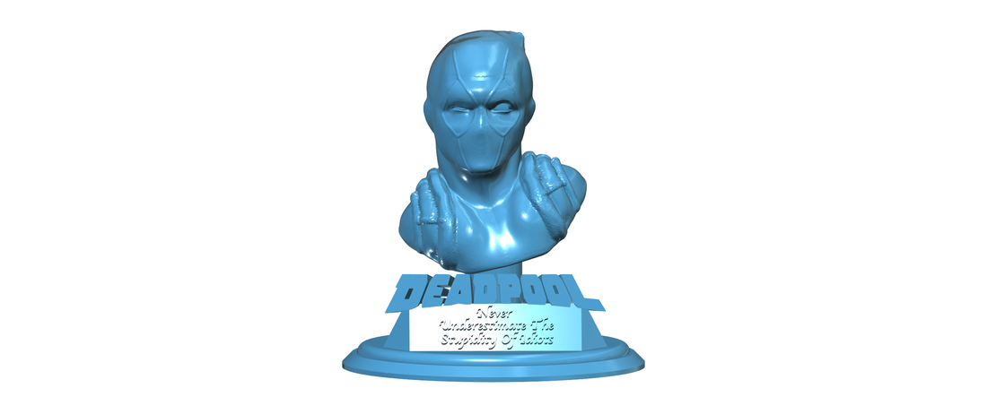 Deadpool Bust 3D Print 112221