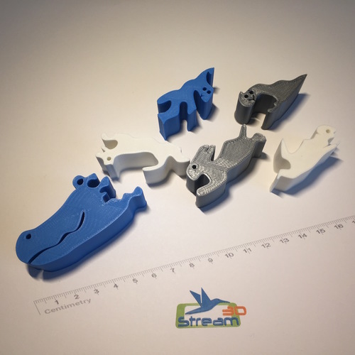 Alligator 3D puzzle 3D Print 112356