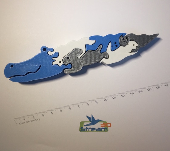Alligator 3D puzzle 3D Print 112357