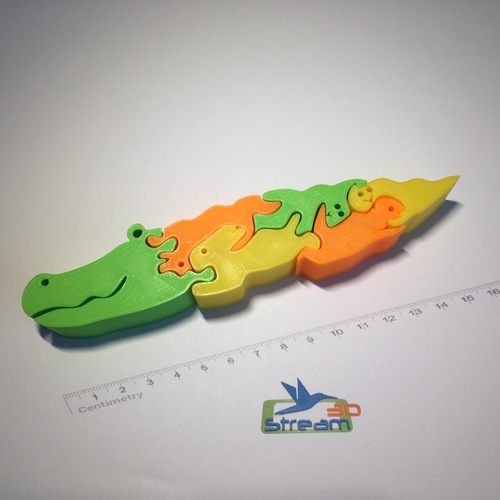 Alligator 3D puzzle 3D Print 112359