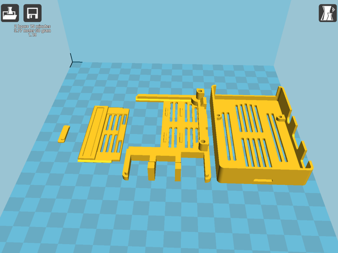 Raspberry Pi2/Pi3 Case with GPIO sliding doors 3D Print 112371