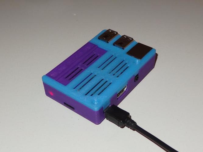 Raspberry Pi2/Pi3 Case with GPIO sliding doors 3D Print 112372