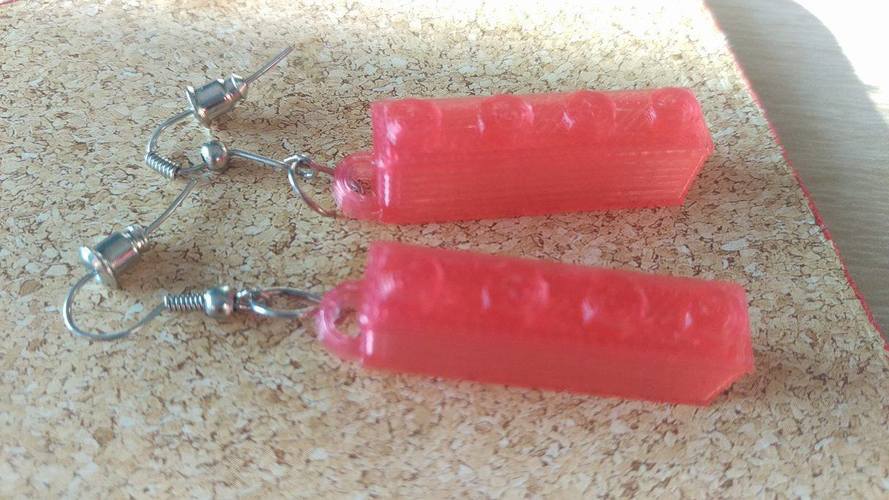 Lego Earrings 3 3D Print 112544