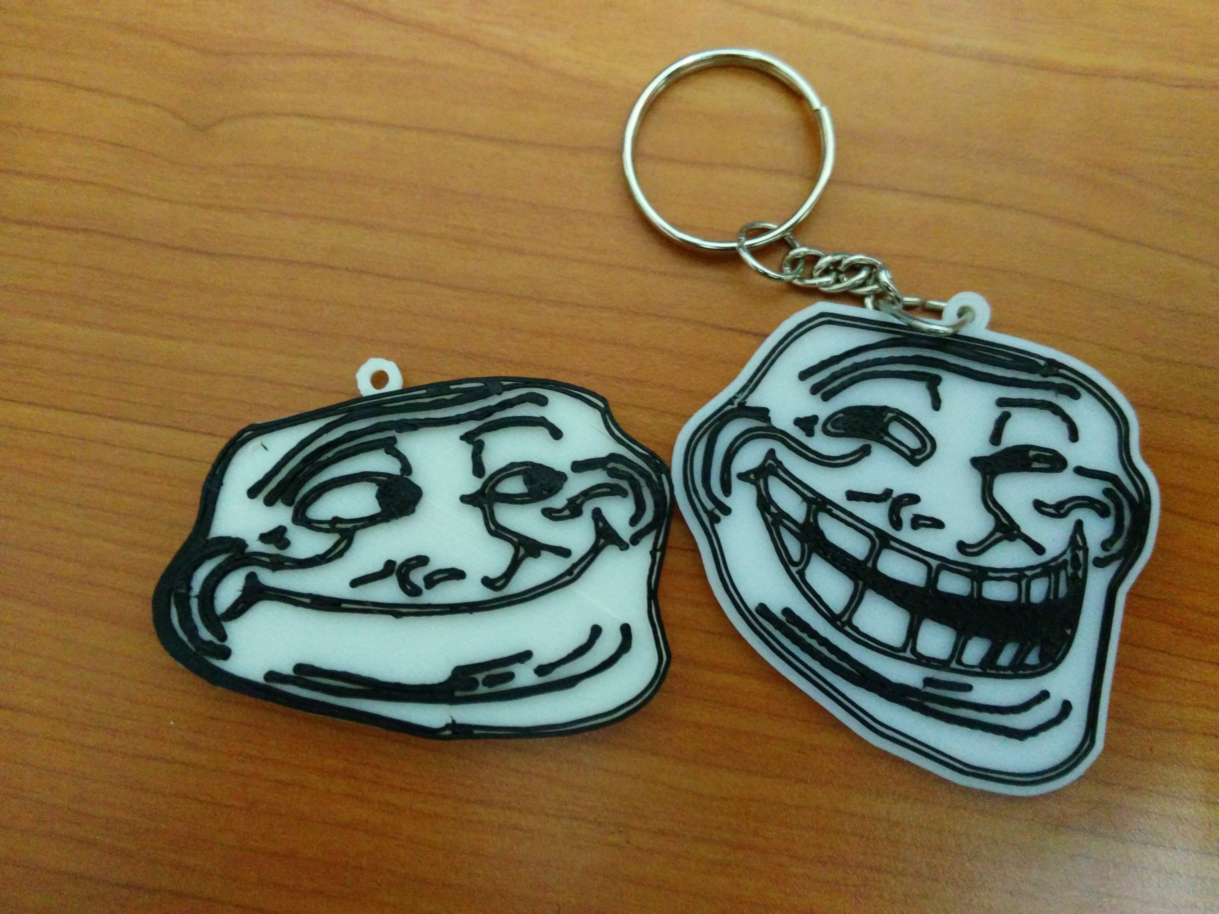 3D Printed Troll Meme Face Keychain By Tuan Zulfadli Pinshape