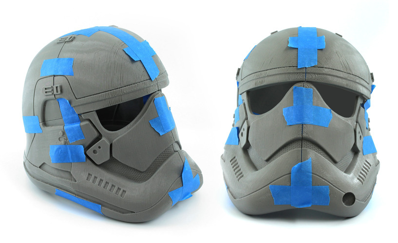 3D Printed First Order Stormtrooper Helmet by Doodle